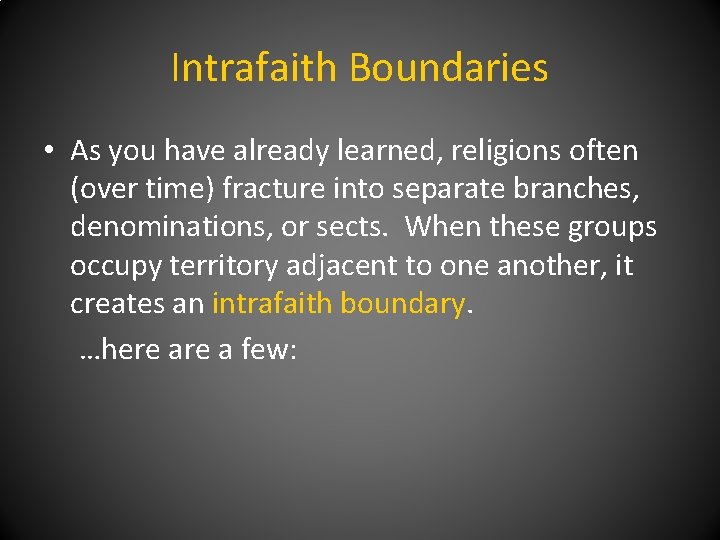 Interfaith and Intrafaith Boundaries Religion Culture and Conflict