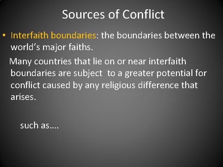 Interfaith and Intrafaith Boundaries Religion Culture and Conflict