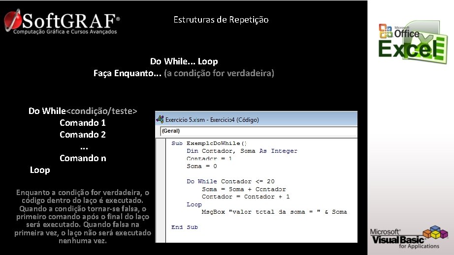 Estruturas de Repetição Do While. . . Loop Faça Enquanto. . . (a condição