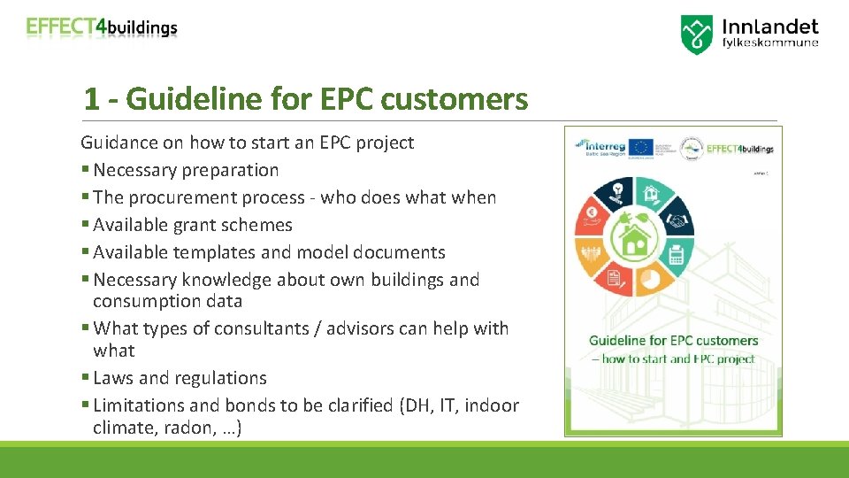 1 - Guideline for EPC customers Guidance on how to start an EPC project