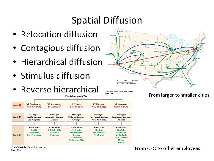 Spatial Diffusion • • • Relocation diffusion Contagious diffusion Hierarchical diffusion Stimulus diffusion Reverse