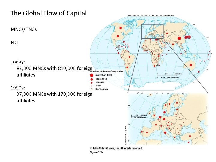 The Global Flow of Capital MNCs/TNCs FDI Today: 82, 000 MNCs with 810, 000