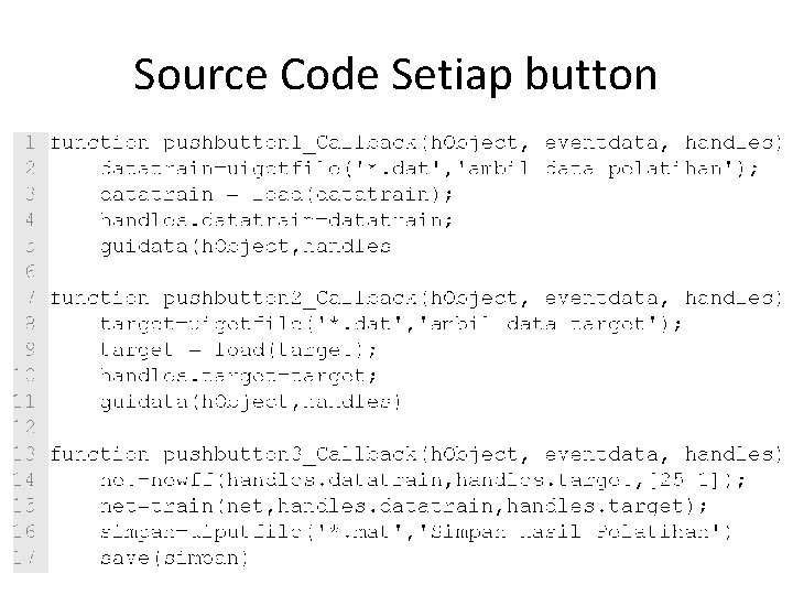 Source Code Setiap button 