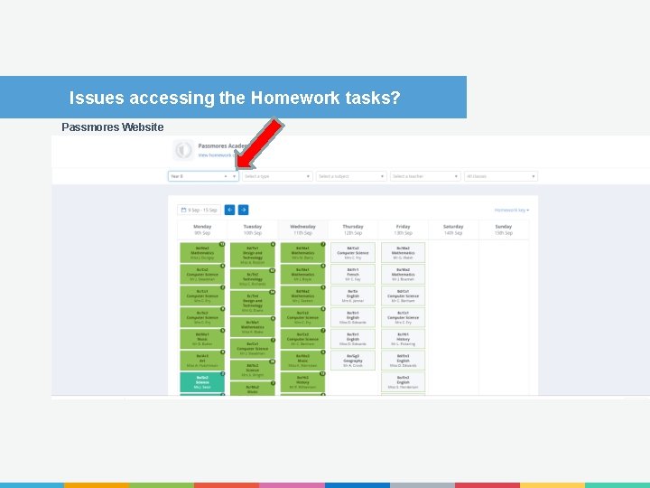 Issues accessing the Homework tasks? Passmores Website 