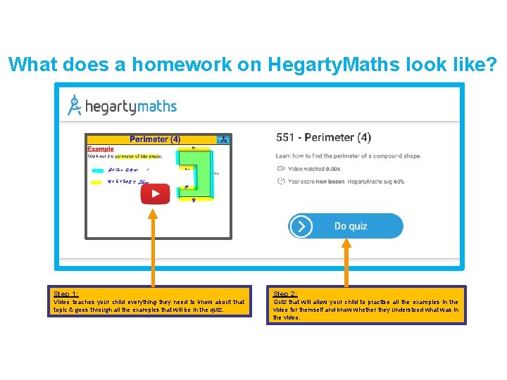 What does a homework on Hegarty. Maths look like? Step 1: Step 2: Video