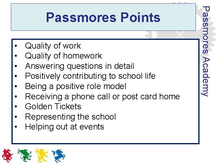  • • • Quality of work Quality of homework Answering questions in detail