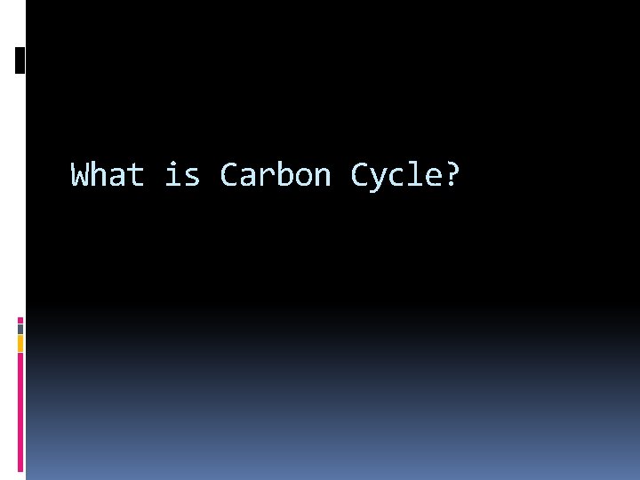 What is Carbon Cycle? 