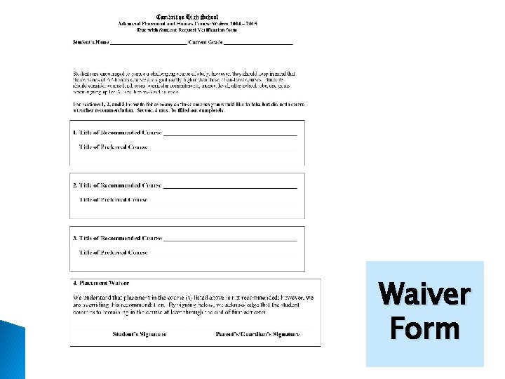 Waiver Form 