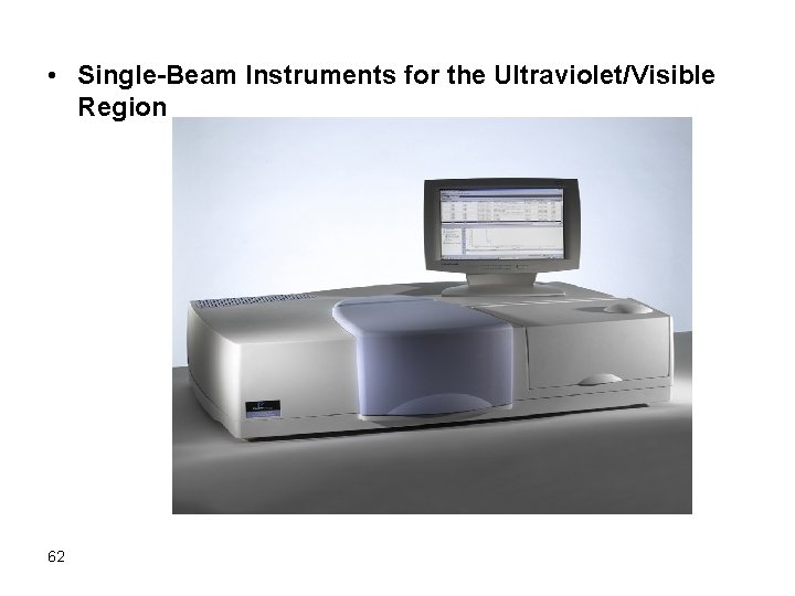  • Single-Beam Instruments for the Ultraviolet/Visible Region 62 