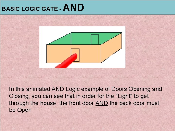 BASIC LOGIC GATE - AND In this animated AND Logic example of Doors Opening