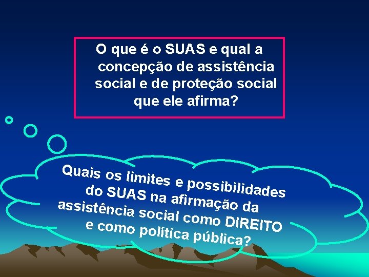 O que é o SUAS e qual a concepção de assistência social e de