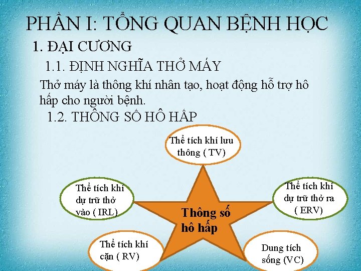 PHẦN I: TỔNG QUAN BỆNH HỌC 1. ĐẠI CƯƠNG 1. 1. ĐỊNH NGHĨA THỞ