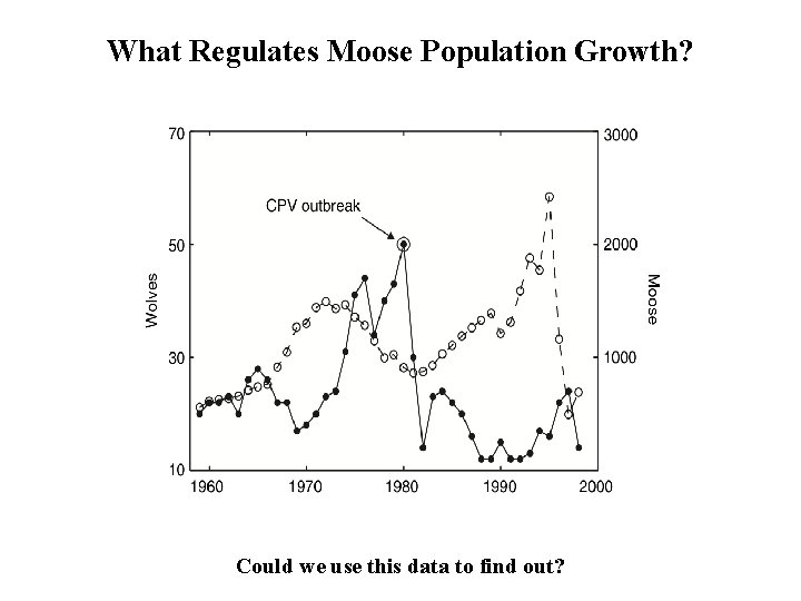 What Regulates Moose Population Growth? Could we use this data to find out? 