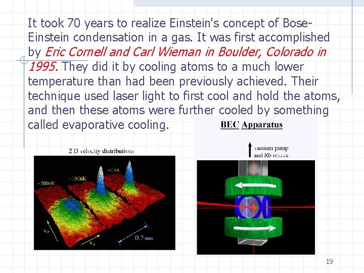 It took 70 years to realize Einstein's concept of Bose. Einstein condensation in a