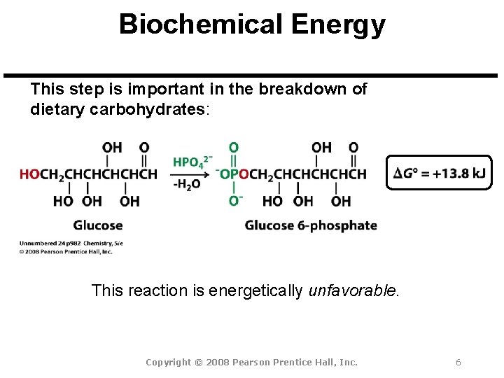 Biochemical Energy This step is important in the breakdown of dietary carbohydrates: This reaction