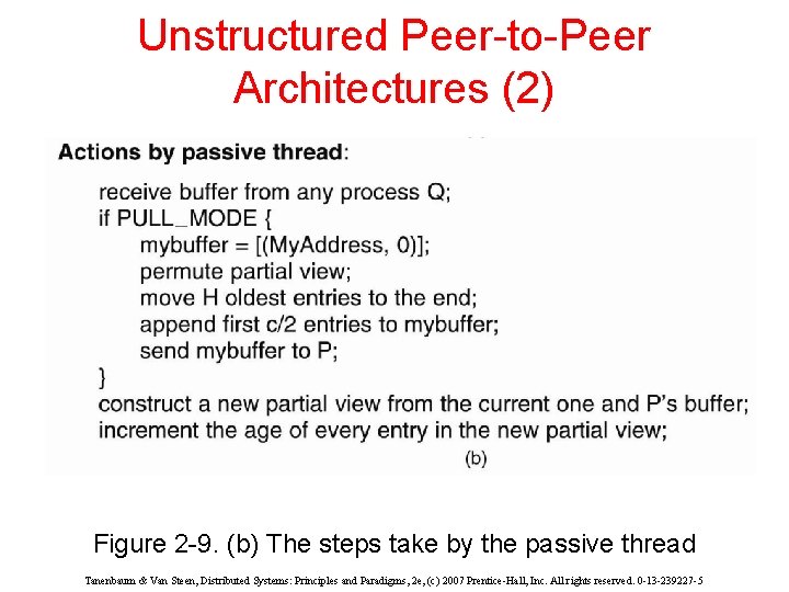 Unstructured Peer-to-Peer Architectures (2) Figure 2 -9. (b) The steps take by the passive