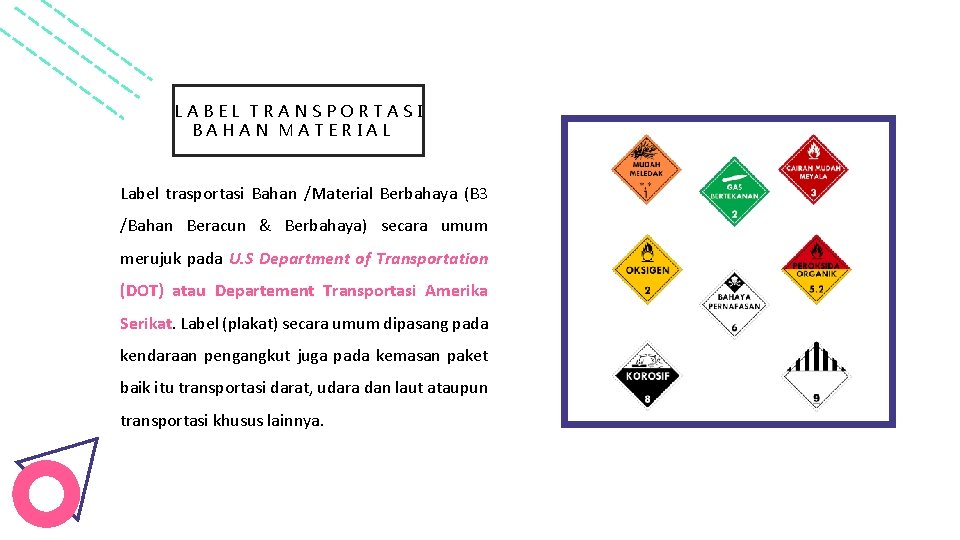 LABEL TRANSPORTASI BAHAN MATERIAL Label trasportasi Bahan /Material Berbahaya (B 3 /Bahan Beracun &