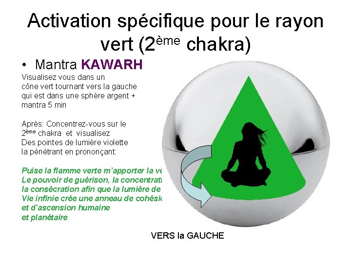 Activation spécifique pour le rayon vert (2ème chakra) • Mantra KAWARH Visualisez vous dans