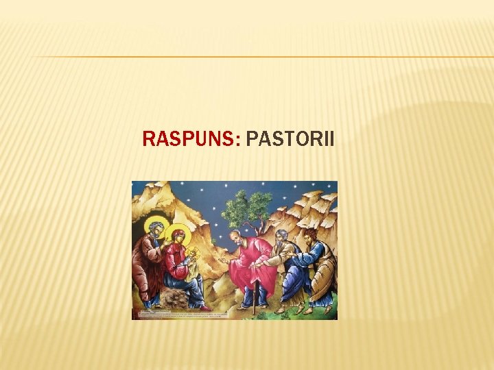 RASPUNS: PASTORII 