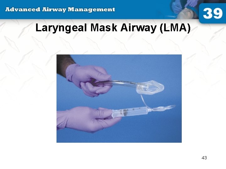 Laryngeal Mask Airway (LMA) 43 