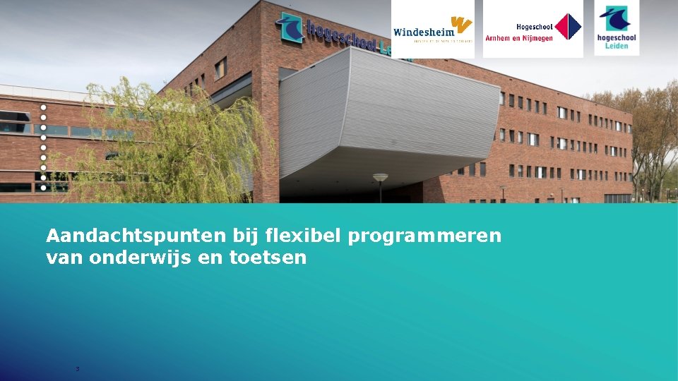 Aandachtspunten bij flexibel programmeren van onderwijs en toetsen 3 