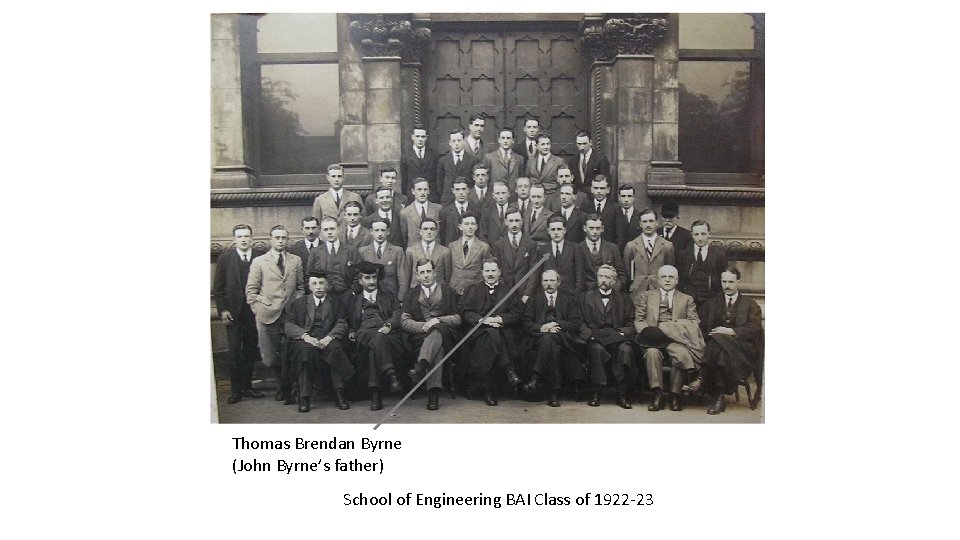 Thomas Brendan Byrne (John Byrne’s father) School of Engineering BAI Class of 1922 -23