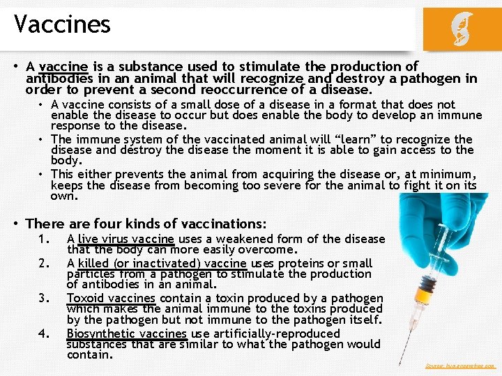 Vaccines • A vaccine is a substance used to stimulate the production of antibodies