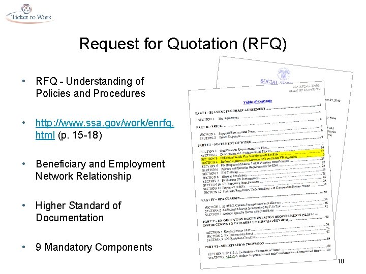 Request for Quotation (RFQ) • RFQ - Understanding of Policies and Procedures • http: