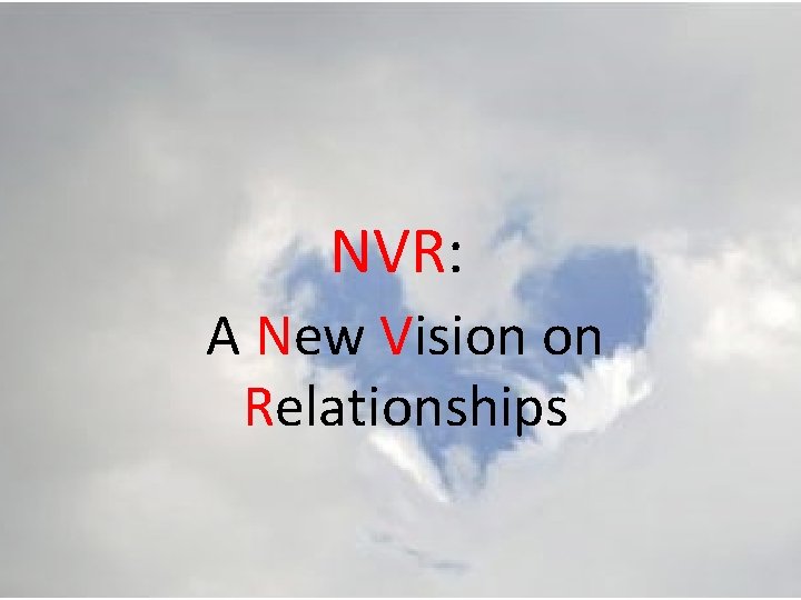 NVR: A New Vision on Relationships 