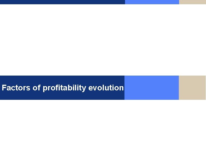 Factors of profitability evolution 