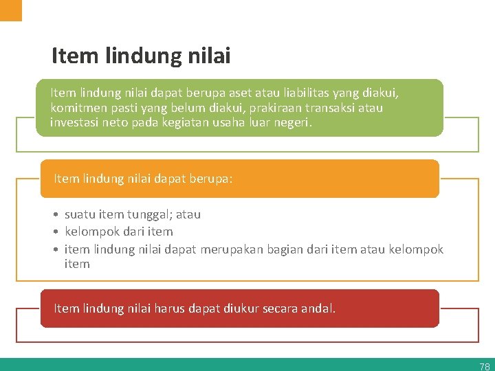 Item lindung nilai dapat berupa aset atau liabilitas yang diakui, komitmen pasti yang belum