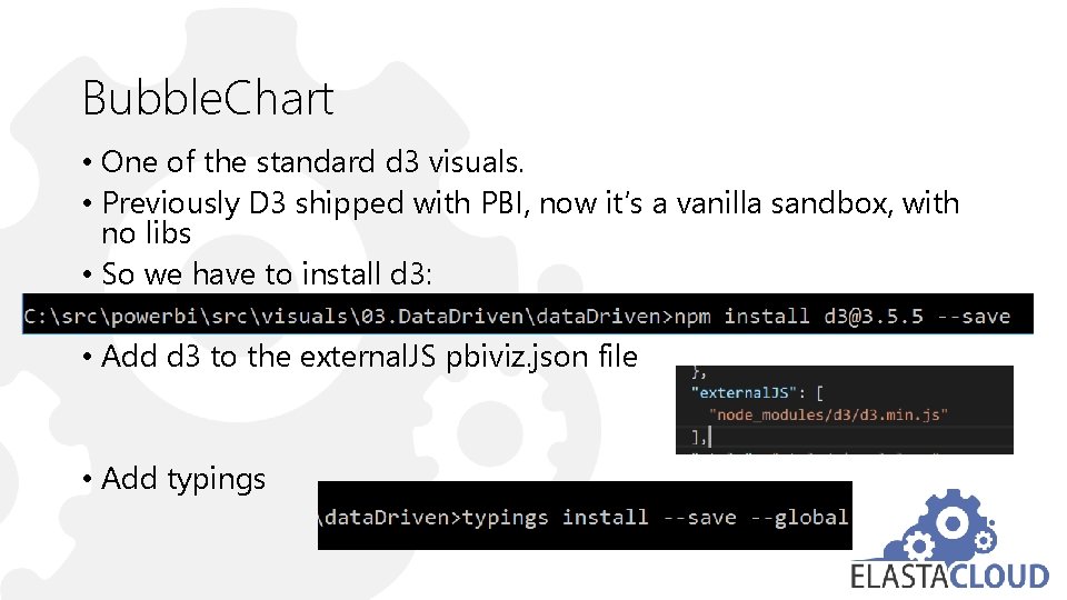Bubble. Chart • One of the standard d 3 visuals. • Previously D 3