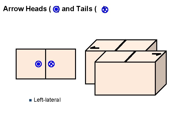 Arrow Heads ( ) and Tails ( ) n Left-lateral 