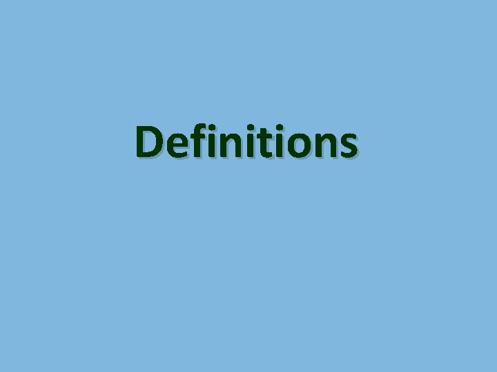 Definitions 