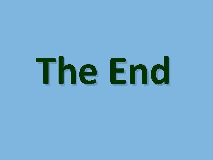 The End 