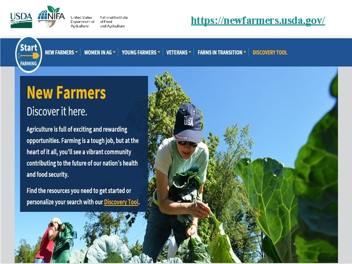 https: //newfarmers. usda. gov/ 