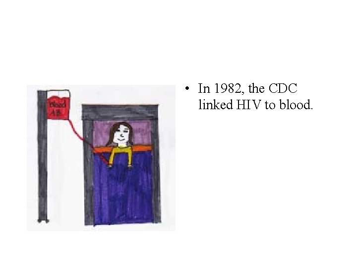  • In 1982, the CDC linked HIV to blood. 