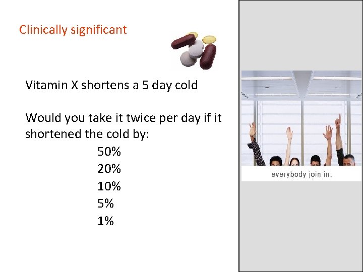 Clinically significant Vitamin X shortens a 5 day cold Would you take it twice