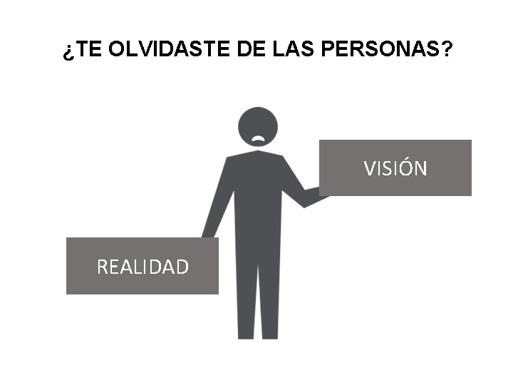 ¿TE OLVIDASTE DE LAS PERSONAS? VISIÓN REALIDAD 