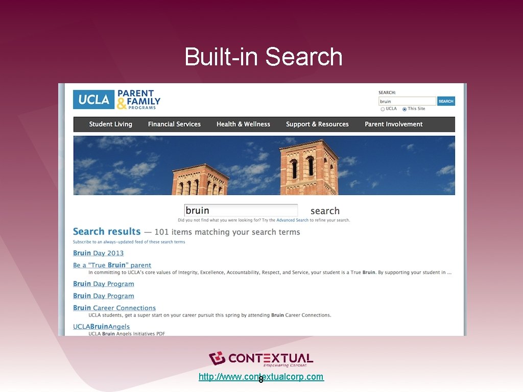 Built-in Search http: //www. contextualcorp. com 8 