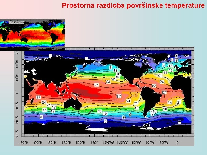 Prostorna razdioba površinske temperature 