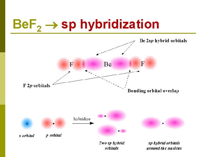 Be. F 2 sp hybridization 