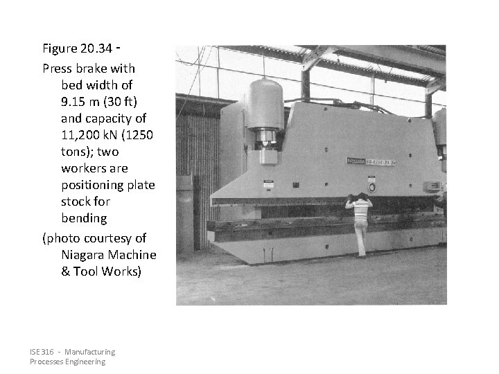 Figure 20. 34 ‑ Press brake with bed width of 9. 15 m (30