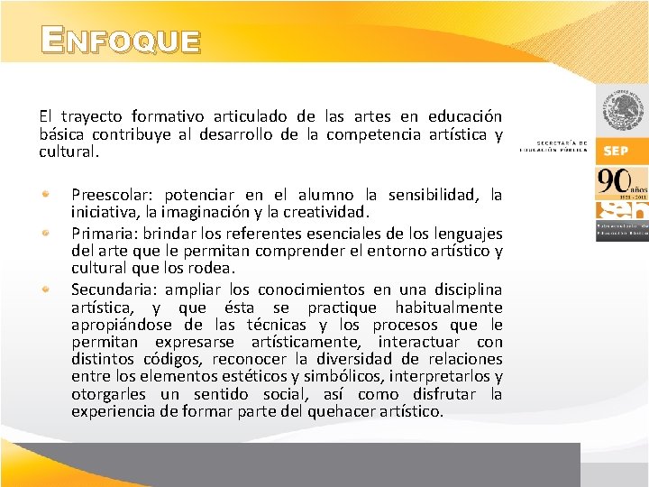 PROGRAMAS DE ARTES SECUNDARIA Cambios adecuaciones y modificaciones