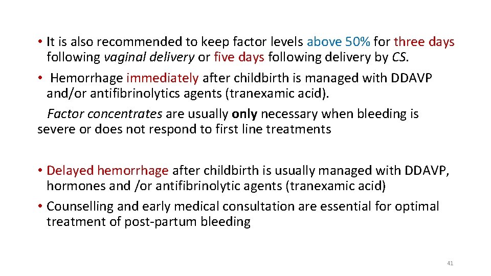 • It is also recommended to keep factor levels above 50% for three • It is also recommended to keep factor levels above 50% for three