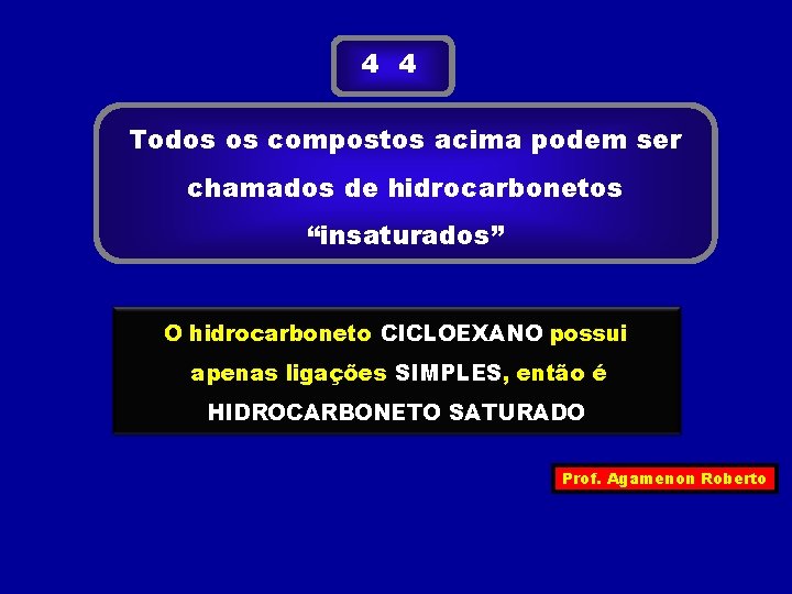 4 4 Todos os compostos acima podem ser chamados de hidrocarbonetos “insaturados” O hidrocarboneto