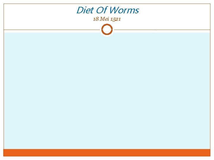 Diet Of Worms 18 Mei 1521 