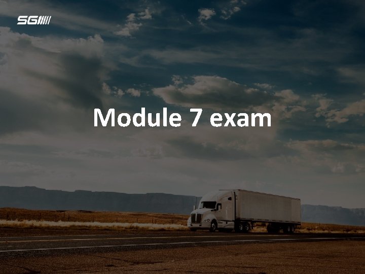 Module 7 exam 
