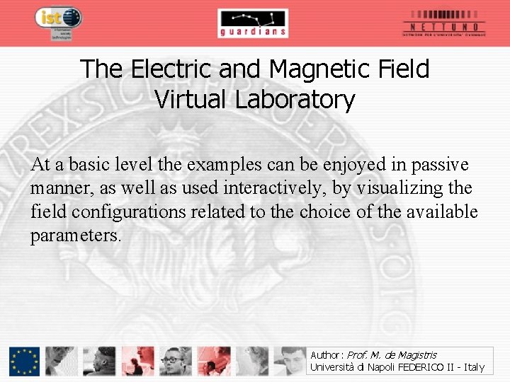 The Electric Magnetic Fields Virtual Laboratory This is