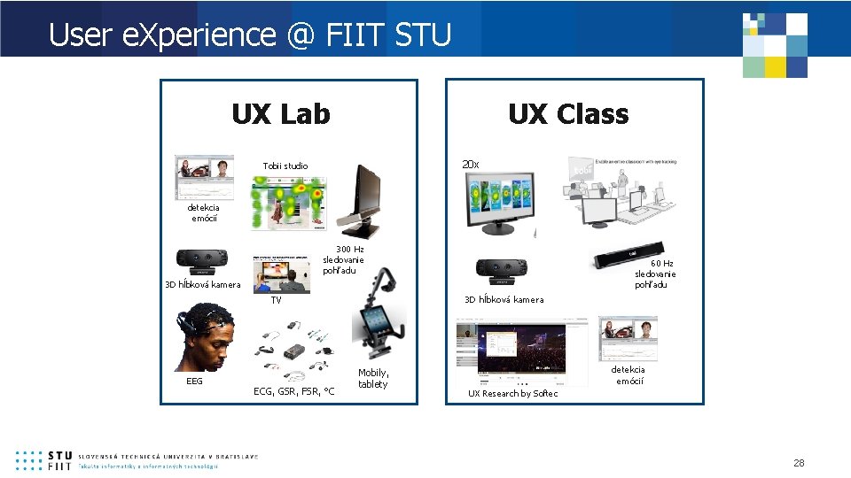 User e. Xperience @ FIIT STU UX Class UX Lab 20 x Tobii studio